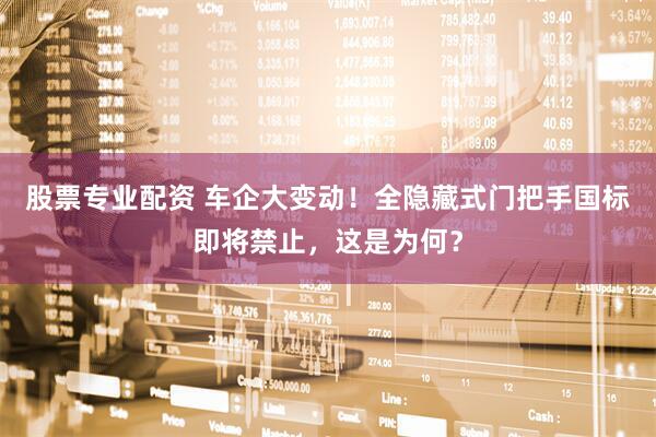 股票专业配资 车企大变动！全隐藏式门把手国标即将禁止，这是为何？